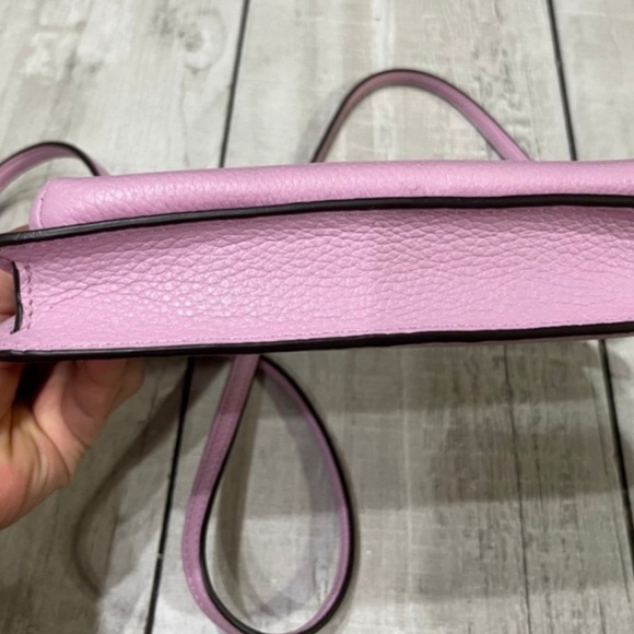 Kate Spade Leila Small Pebbled Leather Crossbody Bag In Quartz Pink - Picture 3 of 12